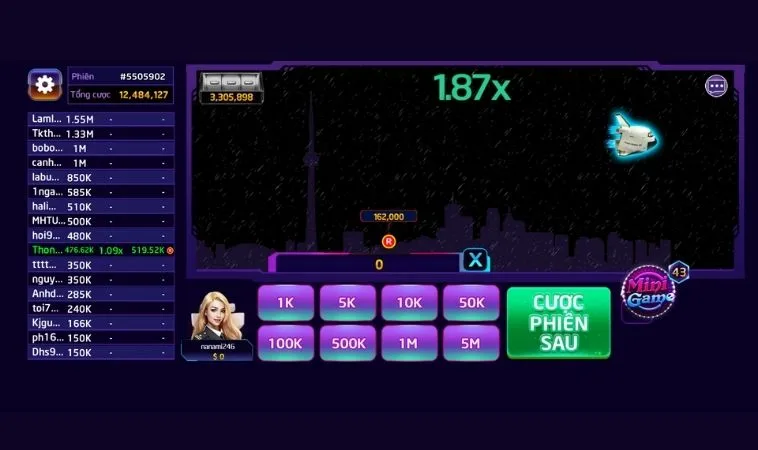 Giao diện chơi game nhanh ZetX Tại KuWin