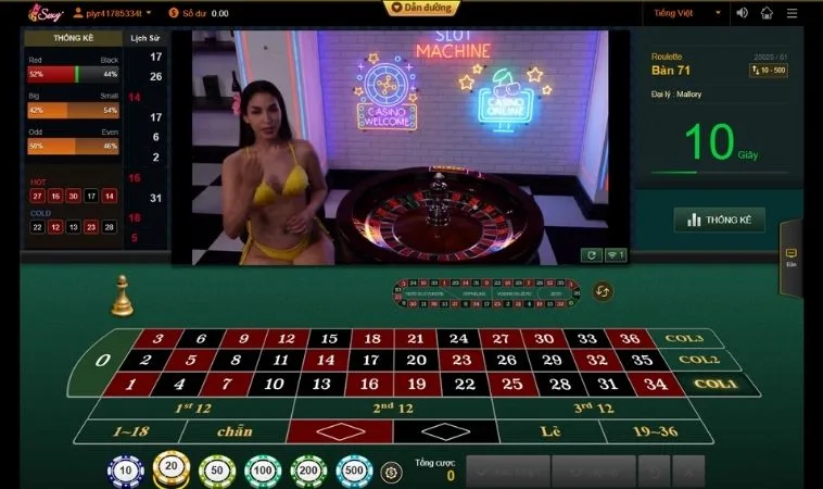 Giao diện chơi Roulette Nhà Cái KuWin