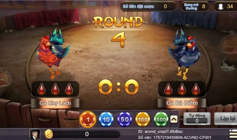 Giao diện chơi Đá Gà 3D Tại KuWin