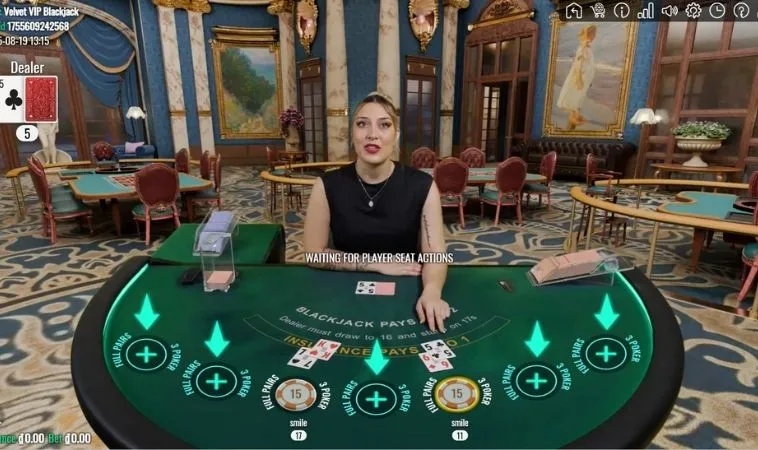 Giao diện chơi Blackjack KuWin